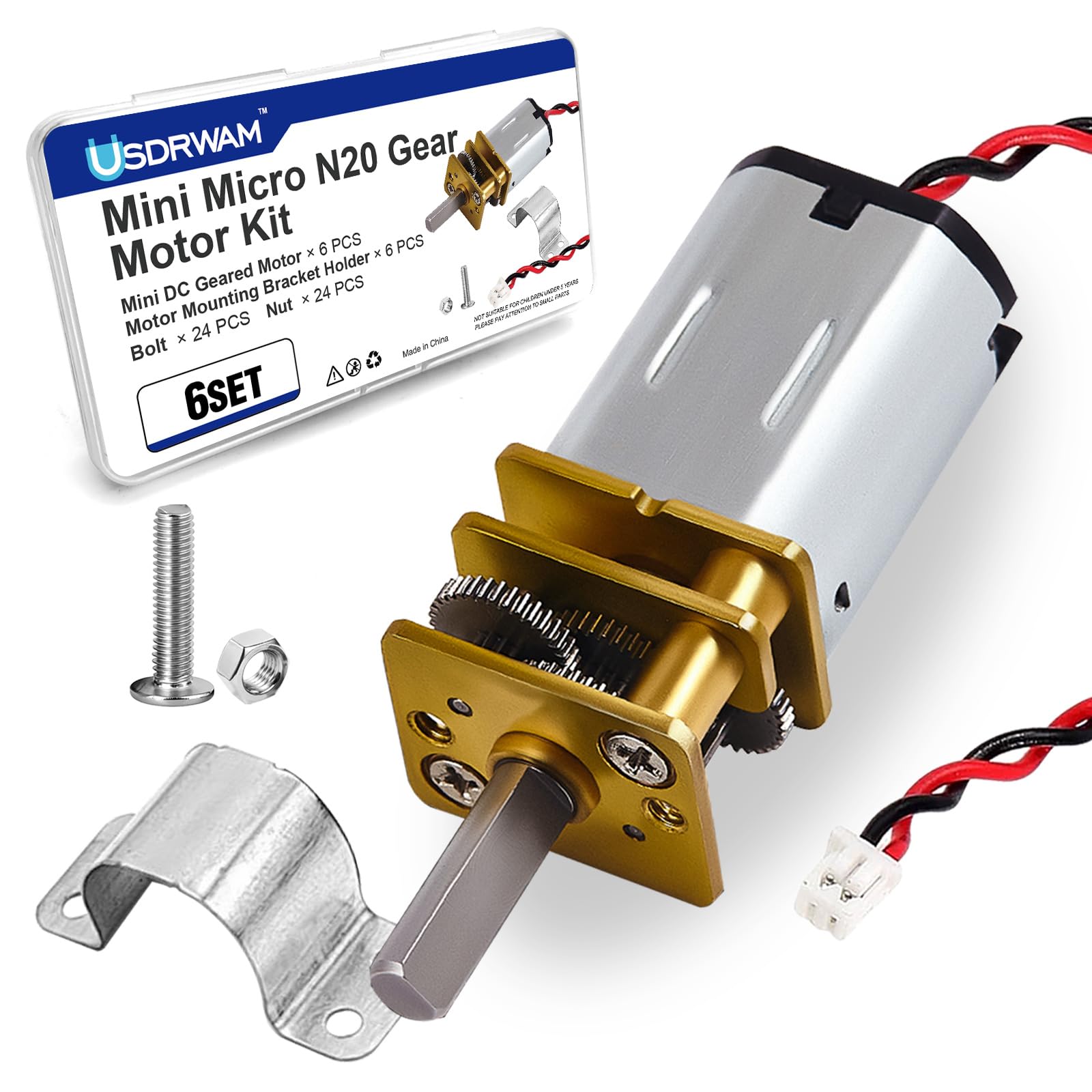 Amazon.com: 6 Pack N20 Gear Motors, DC 3V–6V Mini Slow Speed